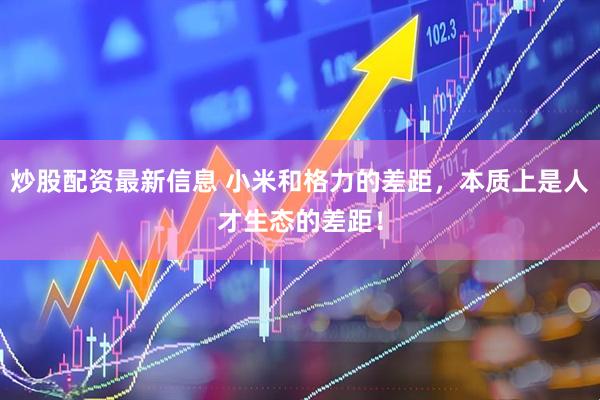 炒股配资最新信息 小米和格力的差距，本质上是人才生态的差距！